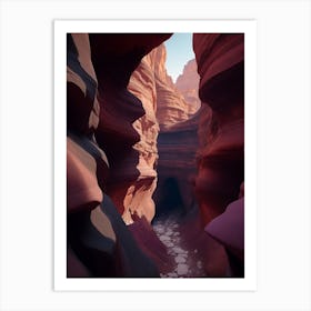 Gorgeous Canyon With Massive Colorful Rock Walls Art Print