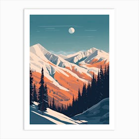 Aspen Snowmass   Colorado, Usa, Ski Resort Illustration 2 Simple Style Art Print