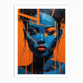 Blue Woman 2 Art Print