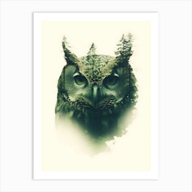 Owl In The Forest 6 Art Print