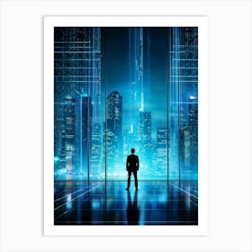 Cyber Intelligence Technology At The Forefront Enhancing Business Operations Abstract Digital Netw (2) Art Print