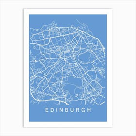 Edinburgh Map Blueprint Art Print