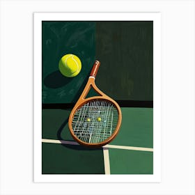 Tennis Racket And Ball 2 Art Print