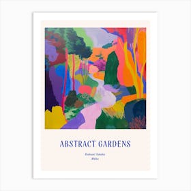 Colourful Gardens Bodnant Garden United Kingdom 2 Blue Poster Art Print