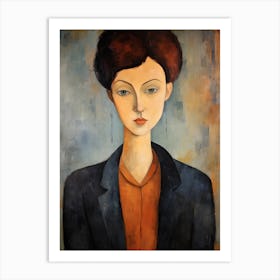 Contemporary art of woman's portrait 4 Art Print