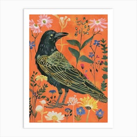 Spring Birds Raven 5 Art Print