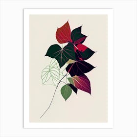 Pacific Poison Ivy Minimal Line Drawing 3 Art Print