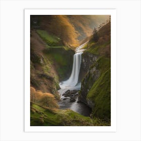 Pistyll Rhaeadr, United Kingdom Realistic Photograph (3) Art Print