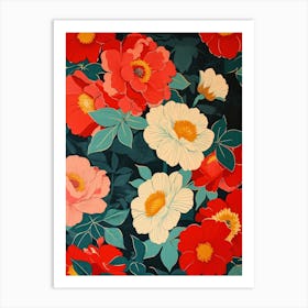 Great Japan Hokusai Japanese Flowers 15 Art Print