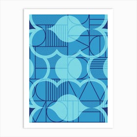 Blue Pattern Art Print