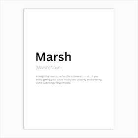 Marsh Definition Meaning Art Print