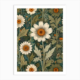 Daisy Pattern Art Print