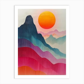 Sunset In The Mountains 61 Art Print