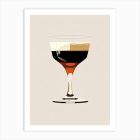 Mid Century Modern Irish Coffee Floral Infusion Cocktail 1 Art Print