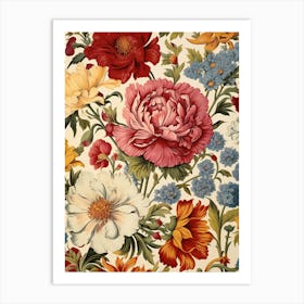 Floral Wallpaper 10 Art Print