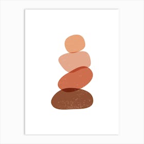 Abstract Zen Pebbles Art Print