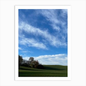 Cloudy Sky Over A Field 2 Art Print