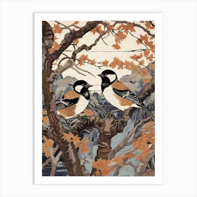 Two Birds Art Nouveau Poster 2 Art Print