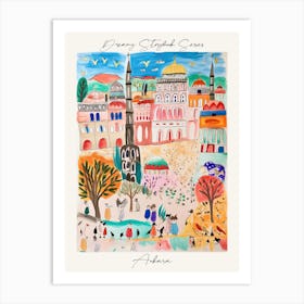 Poster Of Ankara, Dreamy Storybook Illustration 1 Art Print