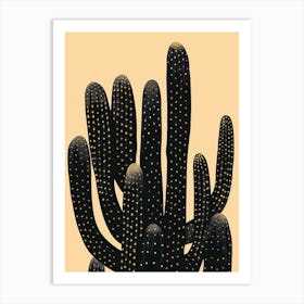 Organ Pipe Cactus Minimalist Abstract Illustration 2 Art Print