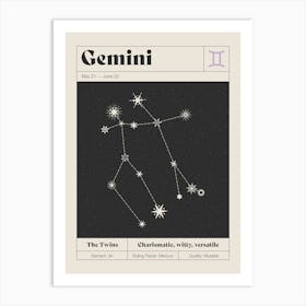 Gemini Constellation Art Print