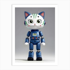 Robot Cat 5 Art Print