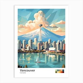 Vancouver, Canada, Geometric Illustration 3 Poster Art Print