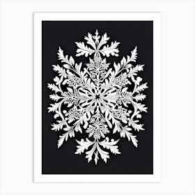 Bullet, Snowflakes, William Morris Inspired 1 Art Print