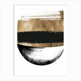 Gold And Black Abstract Painting 14 Art Print