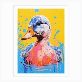Duckling Colour Splash 4 Art Print