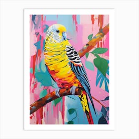 Colourful Bird Painting Budgerigar 4 Art Print