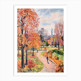 Autumn City Park Painting Regents Park London 1 Art Print