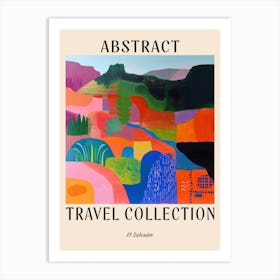 Abstract Travel Collection Poster El Salvador 1 Art Print