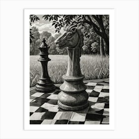 Chess Pieces no1 Art Print