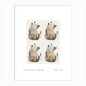 Cute Animals Collection Bear Cub 3 Art Print