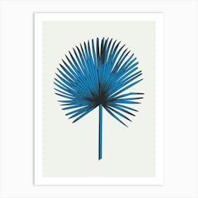 Blue Botanical Leaf Print 1 Art Print