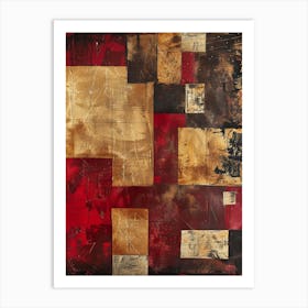 Red Squares 3 Art Print