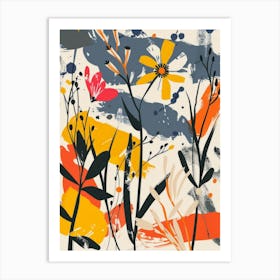 Abstract Flower Painting 3 Art Print