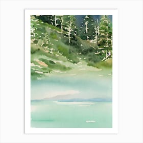 Olympic National Park United States Of America Water Colour Poster Art Print