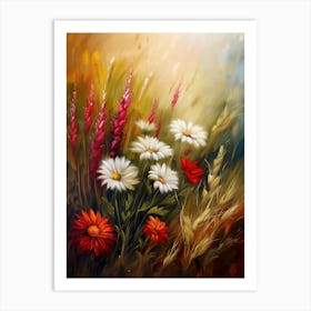 Daisies In The Field 1 Art Print