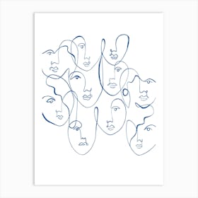 Group Of Faces Art Print