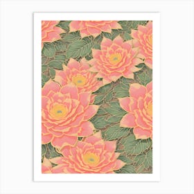 Lotus Flower Pattern Art Print