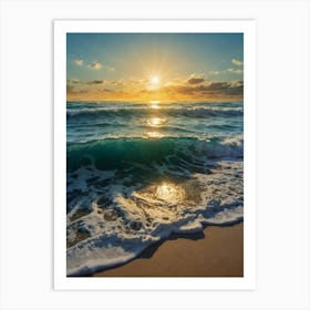 Sunrise At The Beach 1 Art Print