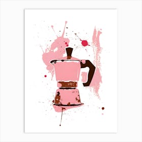 Pink Coffee Pot Art Print