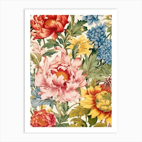 Floral Wallpaper 347 Art Print