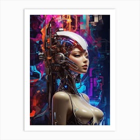 Futuristic Woman Art Print