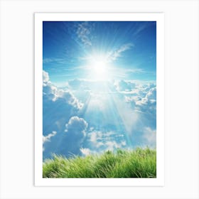 Capturing A Summers Day Where The Azure Sky Laden With Fluffy Clouds Shines Brilliantly Under The (5) Art Print