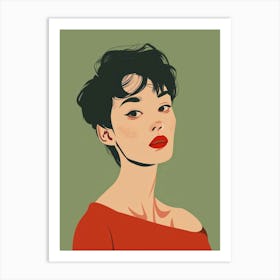Asian Girl Illustration 2 Art Print
