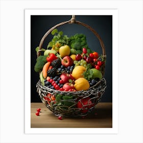 Basket Of Fruits Art Print