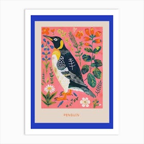 Spring Birds Poster Penguin 2 Art Print